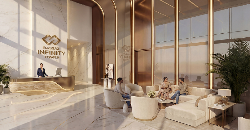 Double height grand lobby